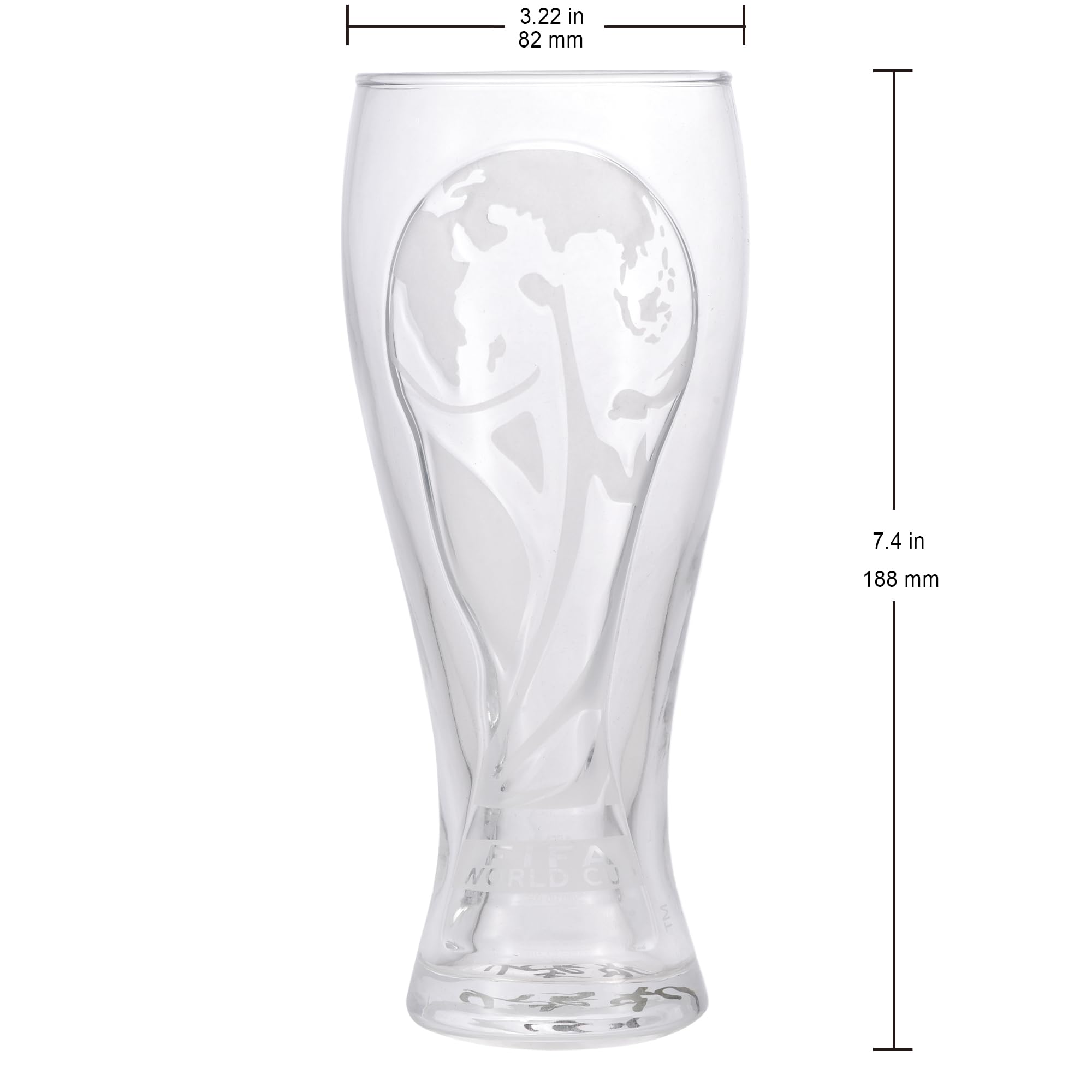Wagon International pilsner glass filled to reveal trophy design enhancing matchday presentation