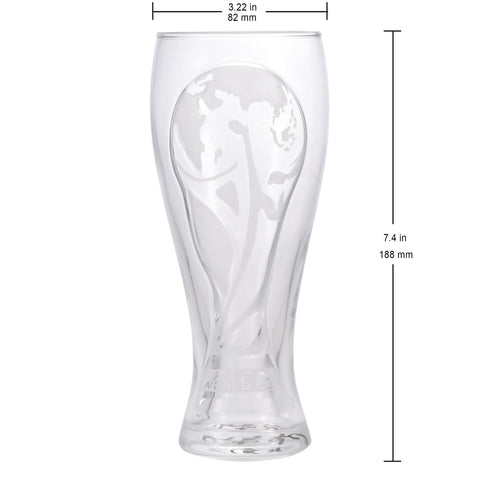 Wagon International pilsner glass filled to reveal trophy design enhancing matchday presentation
