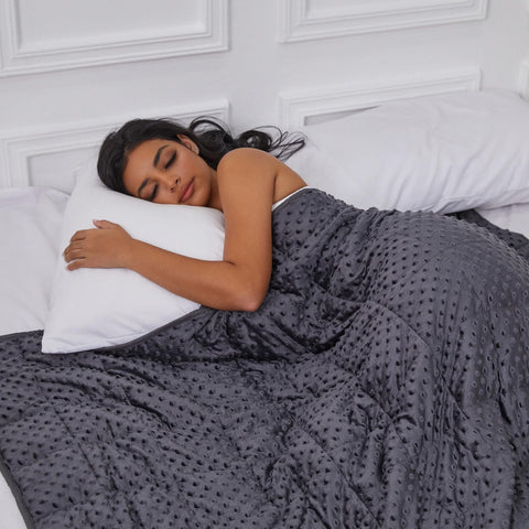 WAIBIO blanket draped on bed showing aesthetic fit and calming bedroom style