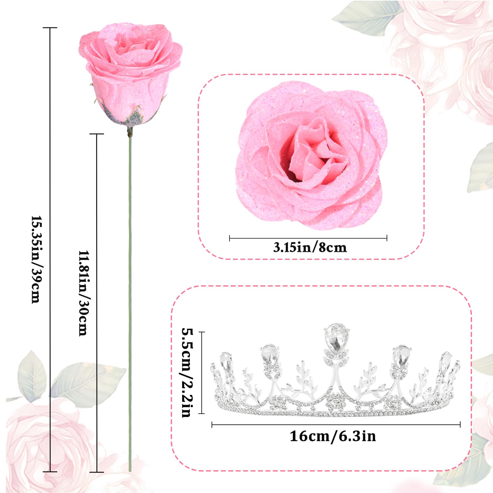 Waipfaru accessories laid out with crown and butterflies for personalization