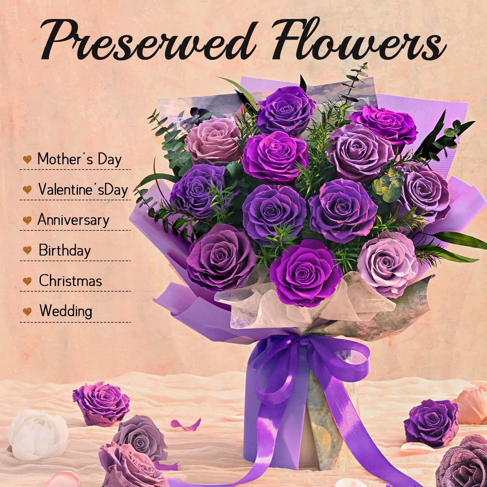 Waipfaru included greeting card with hand-drawn roses and romantic touch