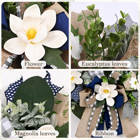 Waipfaru fabric bow and wooden BLESSED plaque adding artisanal charm