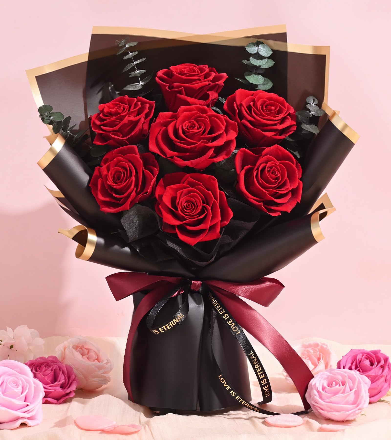 Waipfaru bouquet front packaging showing elegant presentation and gift readiness