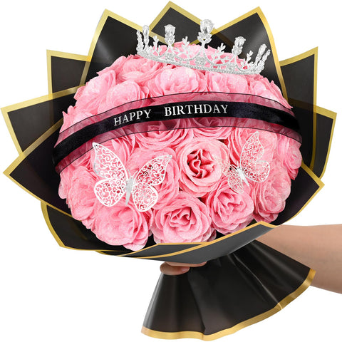 Waipfaru front packaging view showing full glitter bouquet and kit benefits