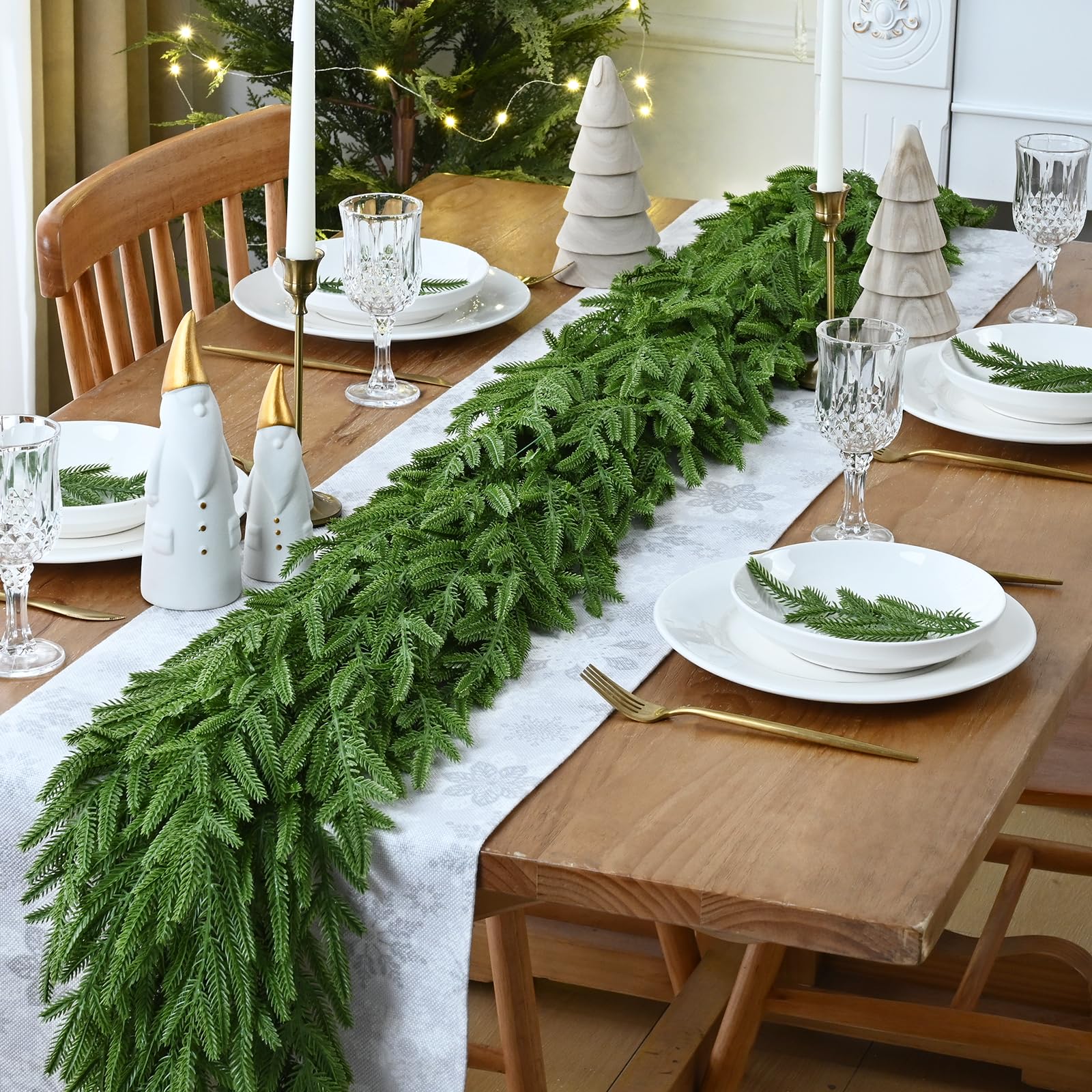 Waipfaru lit garland evening ambiance adds warm light and cozy atmosphere