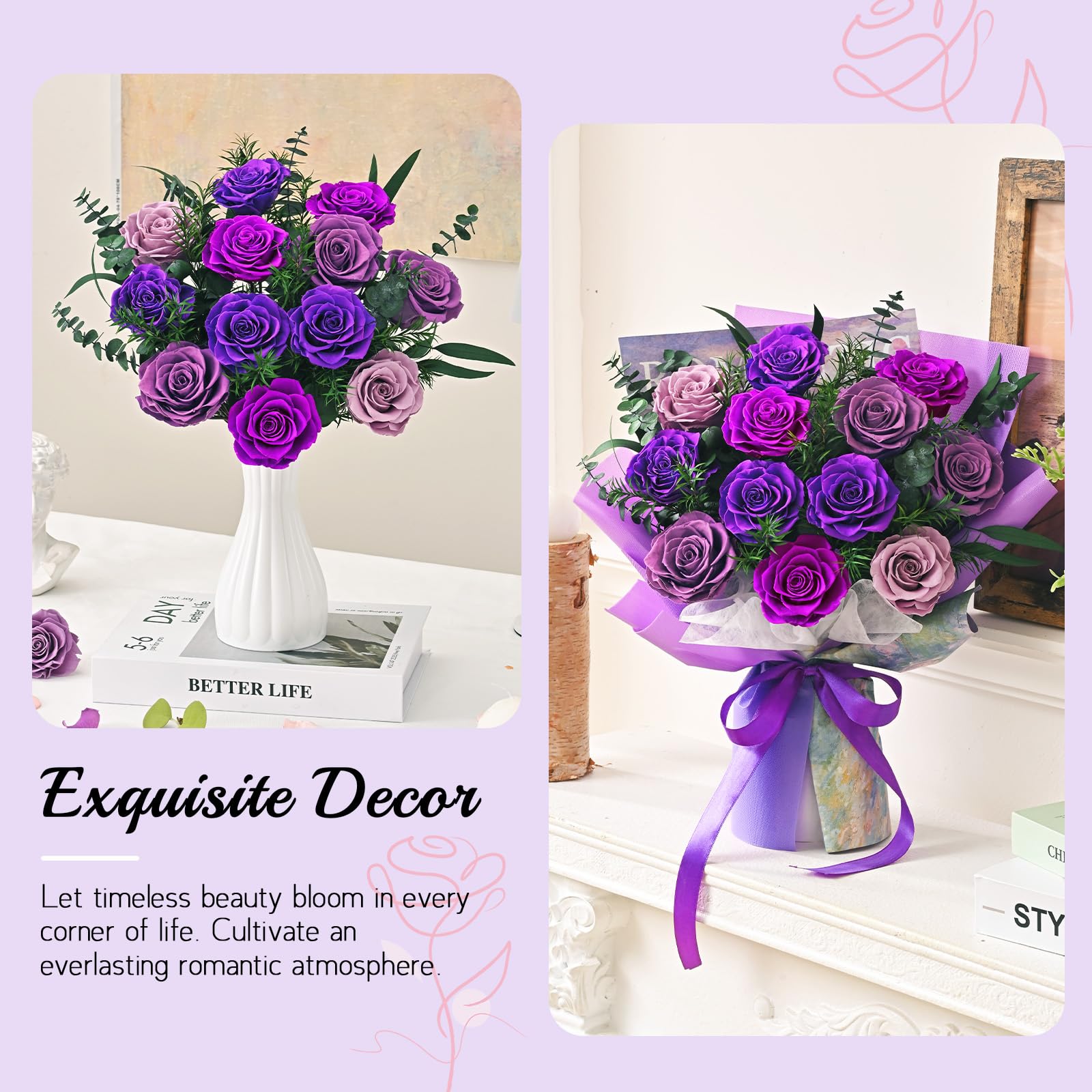 Waipfaru bouquet beside a book illustrating compact size and scale