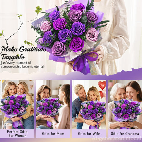 Waipfaru transparent carry bag showcasing bouquet for easy transport