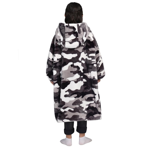 Waitu camo plush fabric close-up highlighting soft texture and cozy warmth