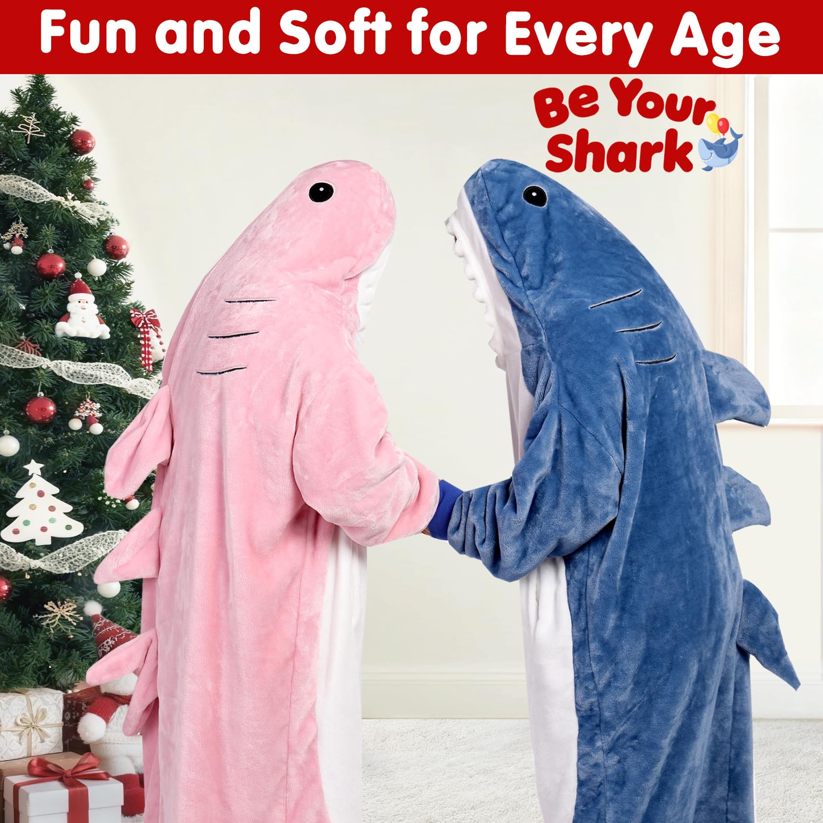 Waitu hood mouth and teeth detail creating playful shark look and face coverage