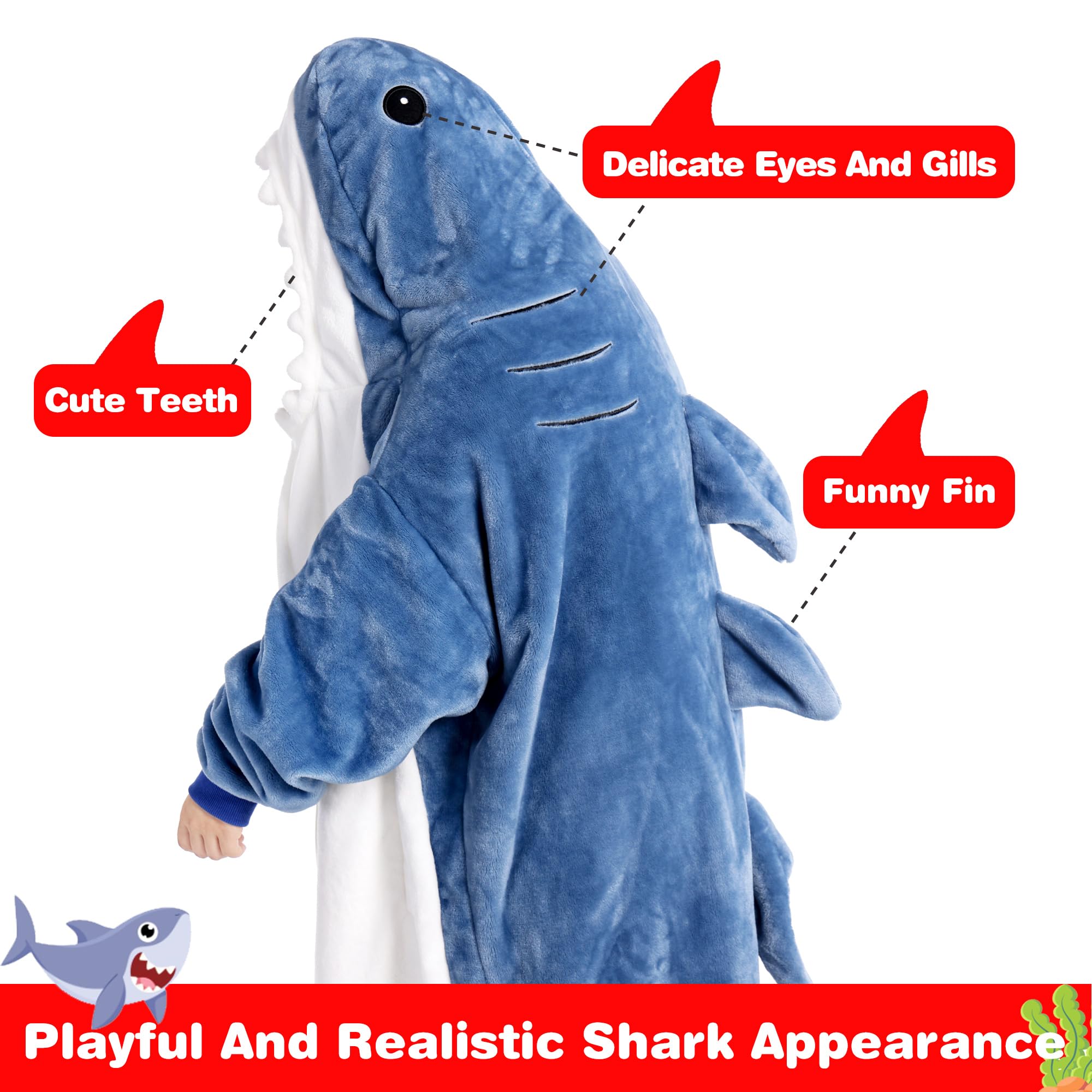 Person wearing Waitu shark hoodie lounging on sofa for relaxed comfort