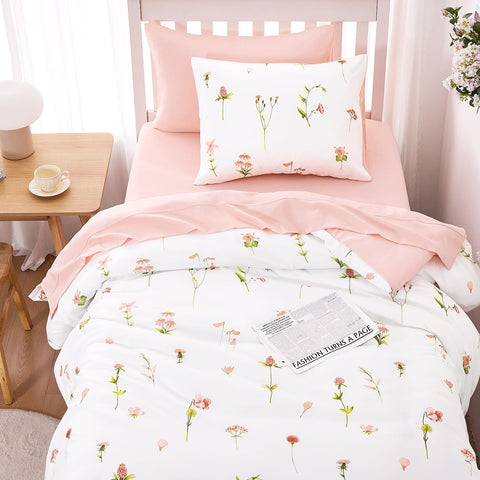 Wake In Cloud comforter next to ruler demonstrating 68 x 90 inch Twin/Twin XL size for scale clarity