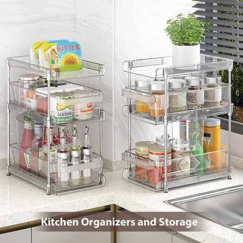 WAKISA organizer on bathroom counter keeping toiletries visible and tidy