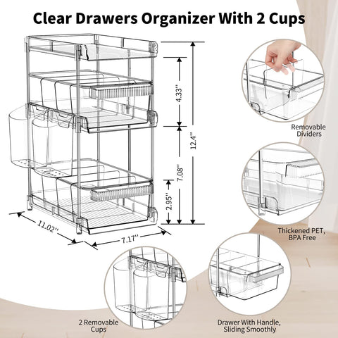WAKISA pulled-out drawer filled with items for quick-access organization
