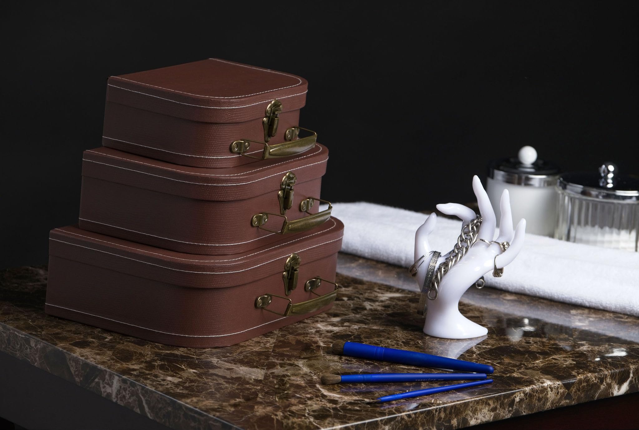 wald imports open suitcase interior showing roomy storage for linens