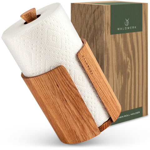 WALDWERK oak front view showing stable base and clean design benefit organization