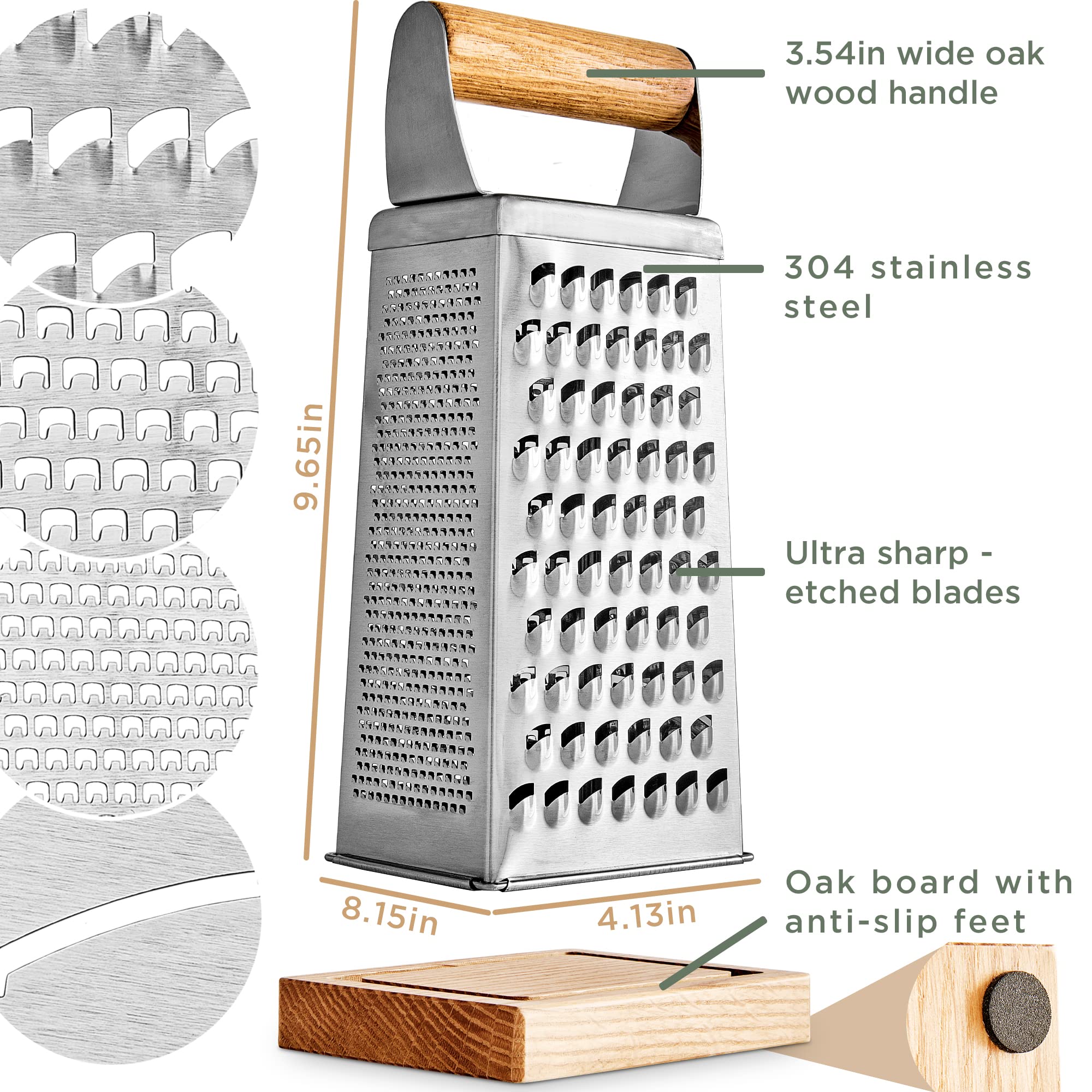WALDWERK grater next to hand for size and scale to aid purchase decision