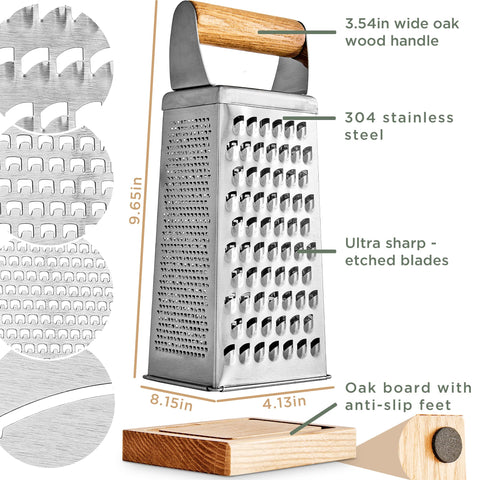WALDWERK grater next to hand for size and scale to aid purchase decision