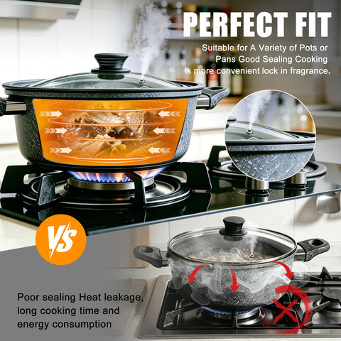 Walfos on 14-inch pan side profile demonstrating secure seating