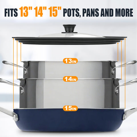 Walfos silicone rim close-up protecting cookware edge and ensuring snug fit