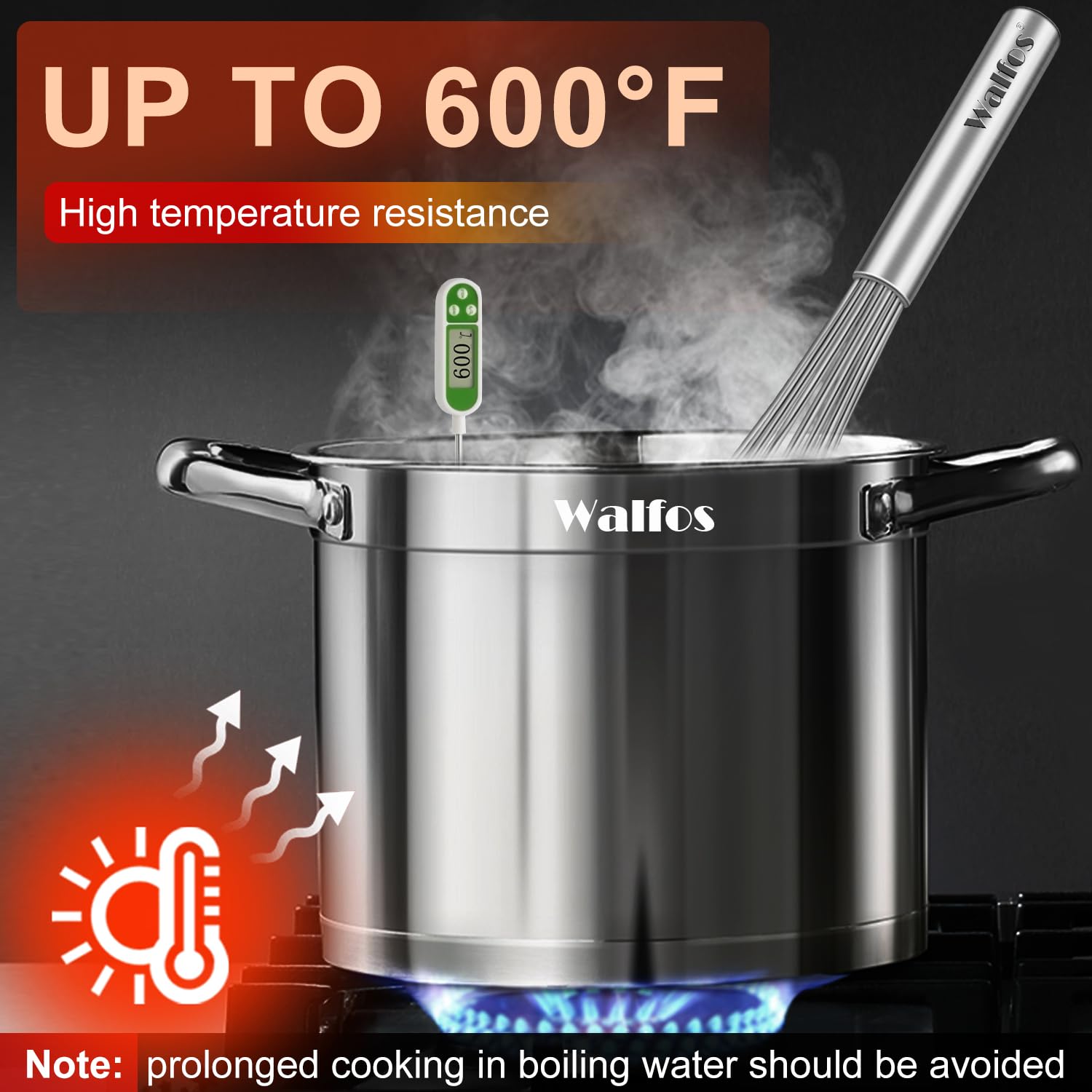 Walfos ergonomic handle detail illustrating secure grip and reduced wrist strain