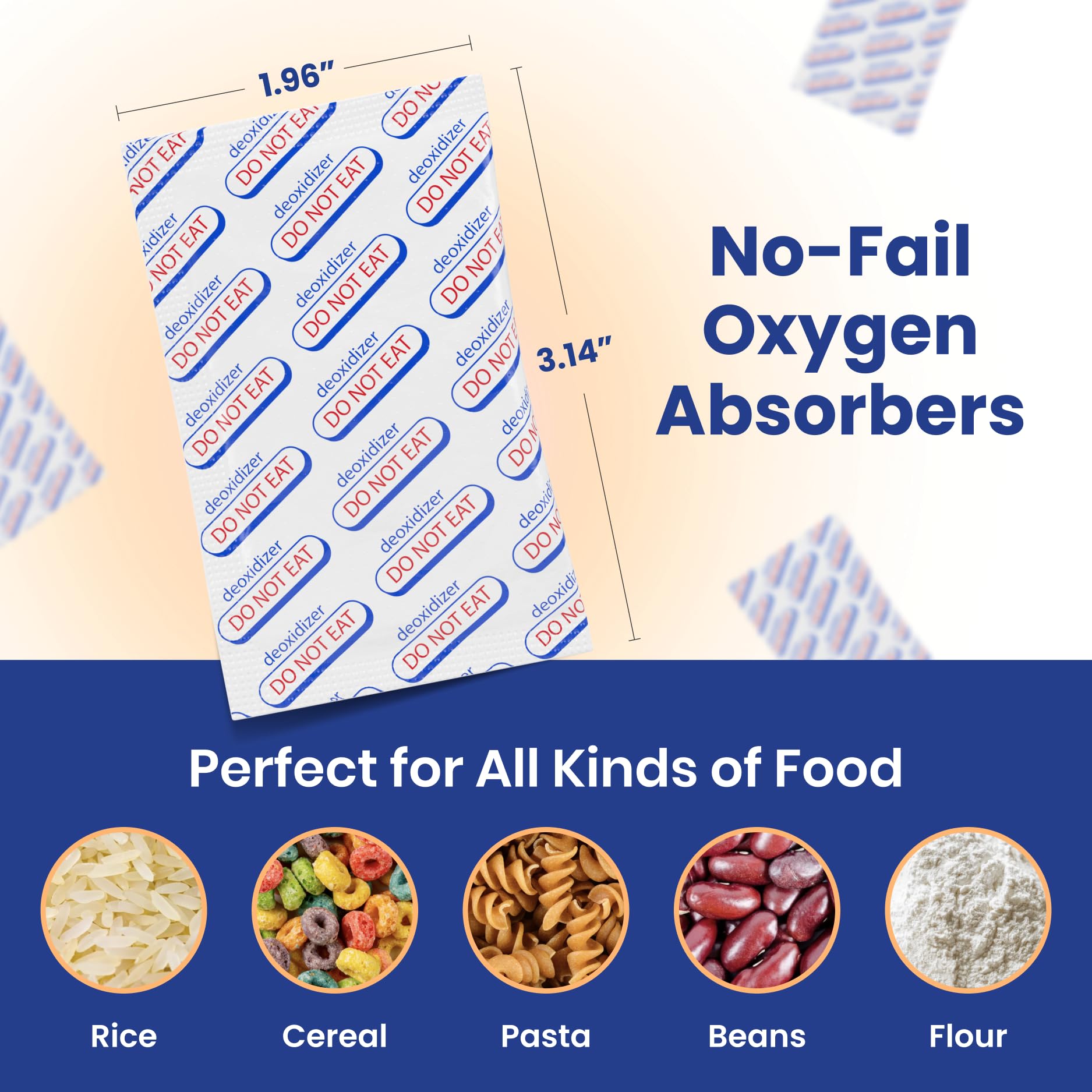 Wallaby absorber close-up packet material demonstrating food-grade safety and durability