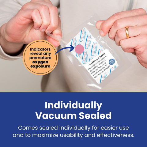 Wallaby absorber in a sealed 5-gallon Mylar bag showing proper fit and preservation benefit