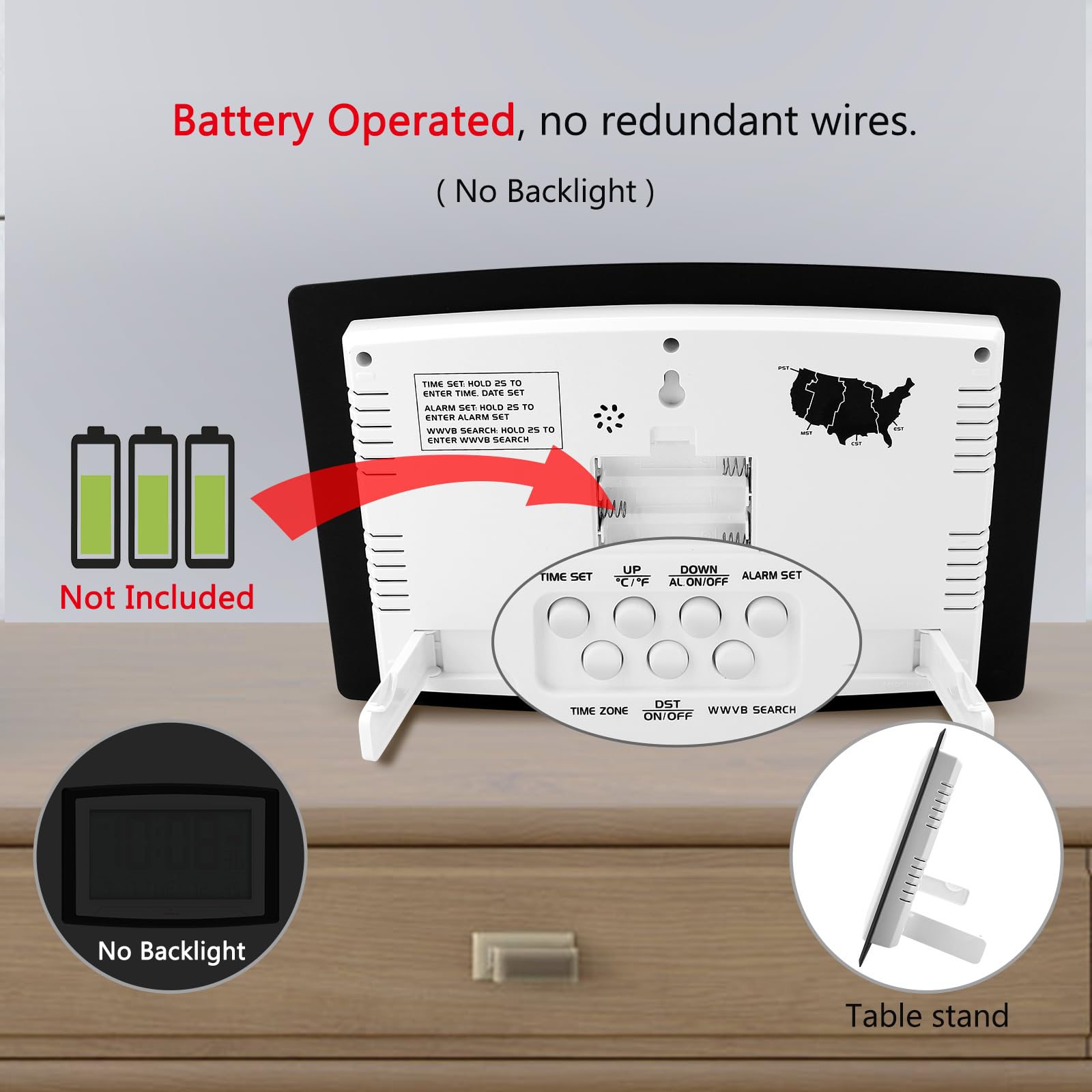 WallarGe alarm control panel close-up demonstrating simple button operation