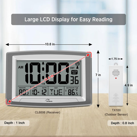 WallarGe clock side profile illustrating slim design and wall mounting benefit