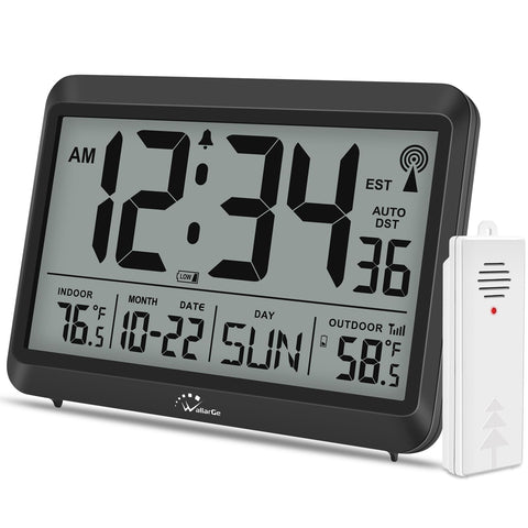 WallarGe front display showing time and temps, quick-glance readability benefit