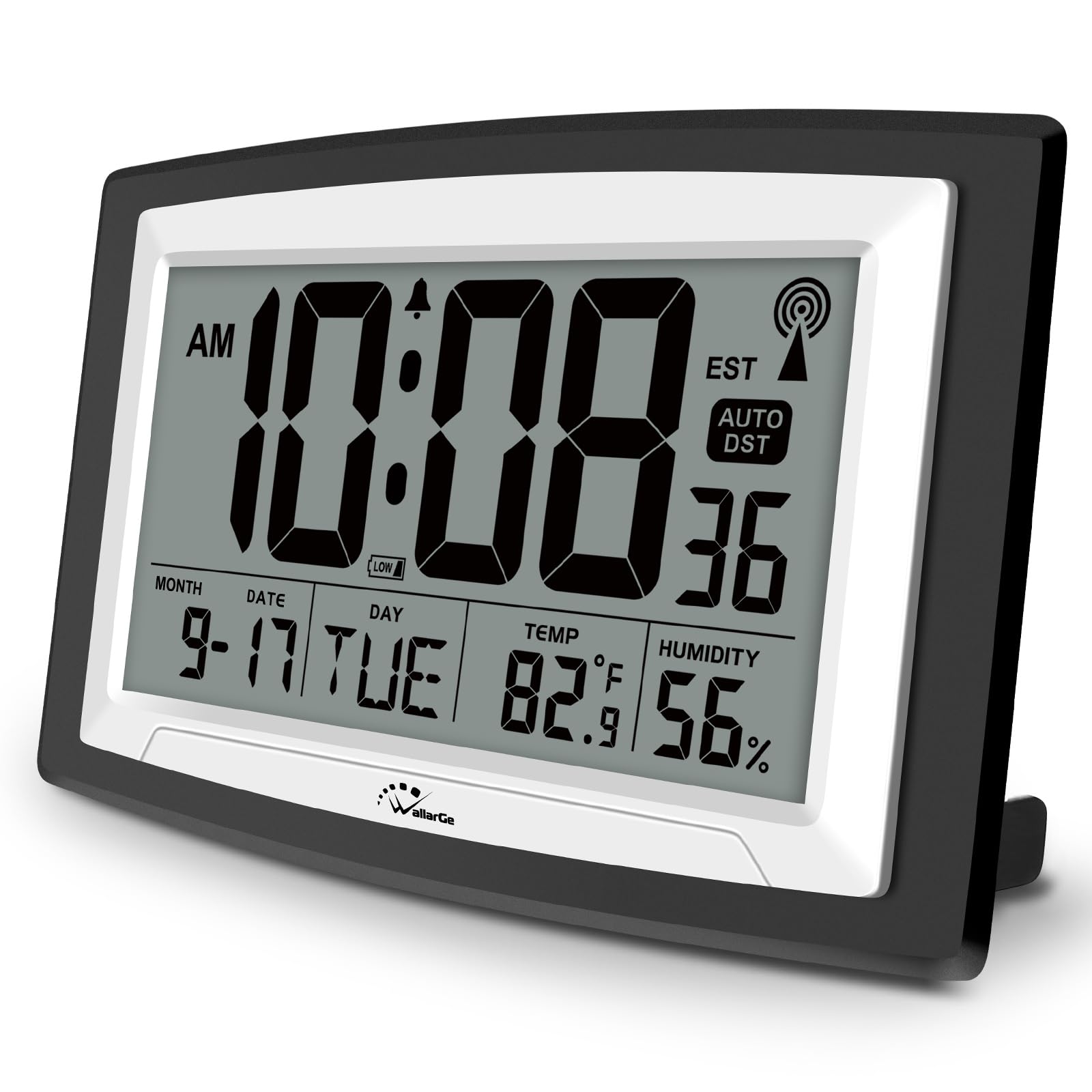 WallarGe front display showing time date and day for quick reference