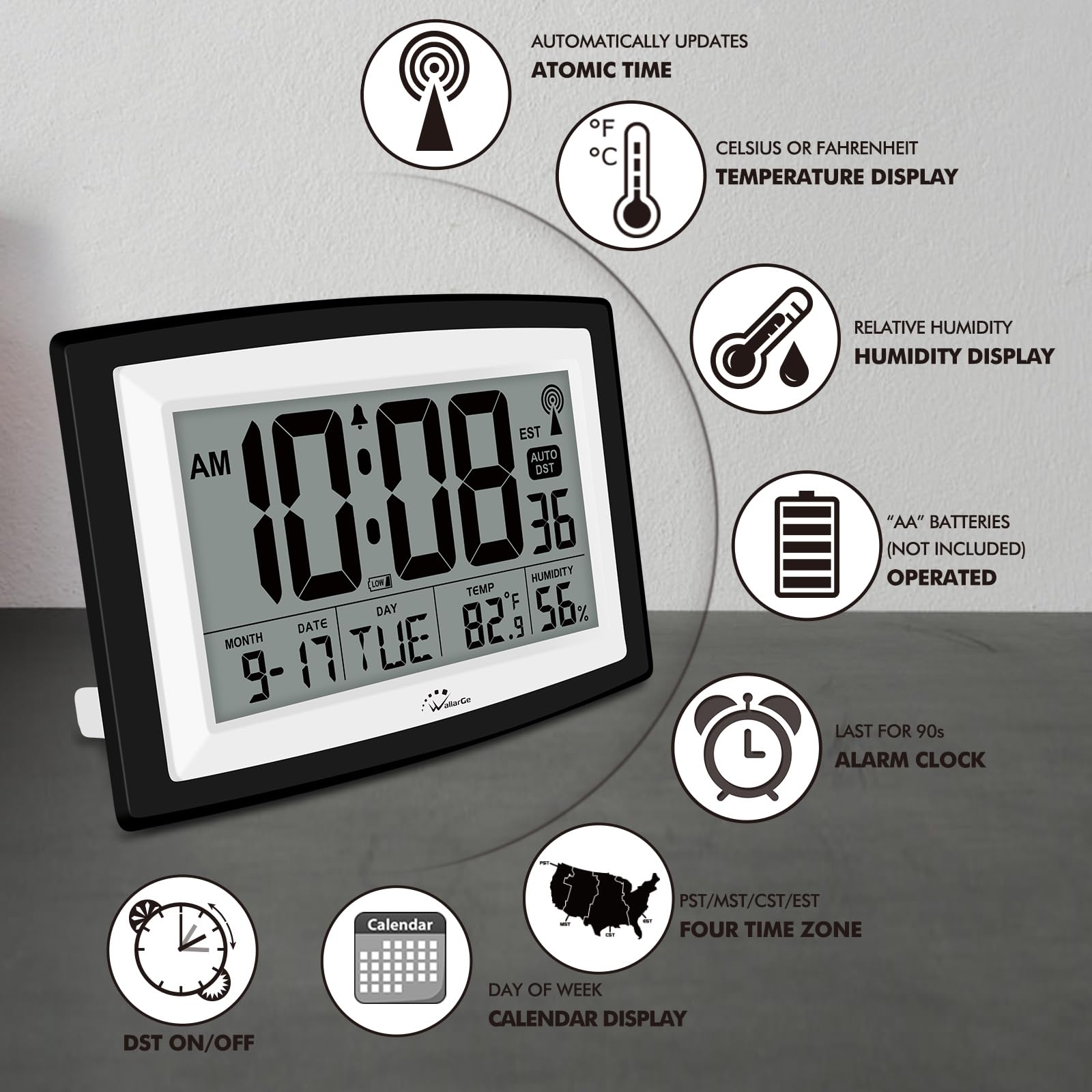 WallarGe in kitchen lifestyle setting helping monitor time and indoor comfort