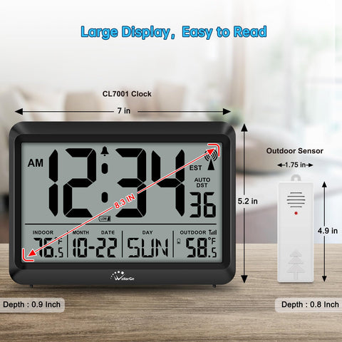 WallarGe wireless outdoor sensor mounted outdoors, reliable remote temperature benefit