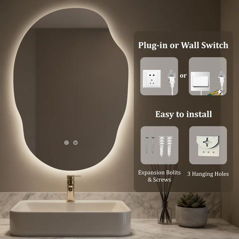 WallBeyond packaged mirror with hardware showing simple installation benefit