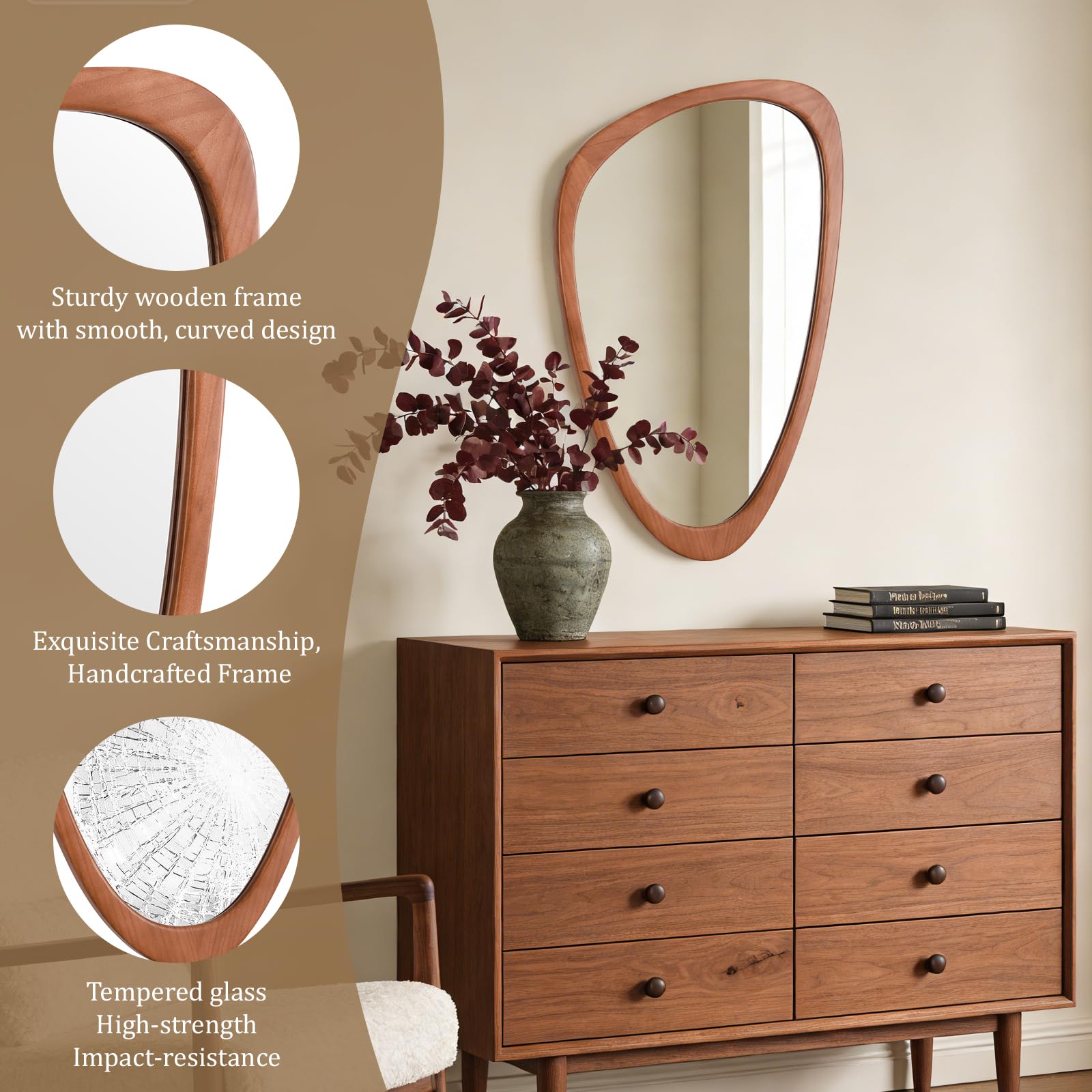 WallBeyond side profile showing slim 1 inch depth for easy hanging and low-profile look