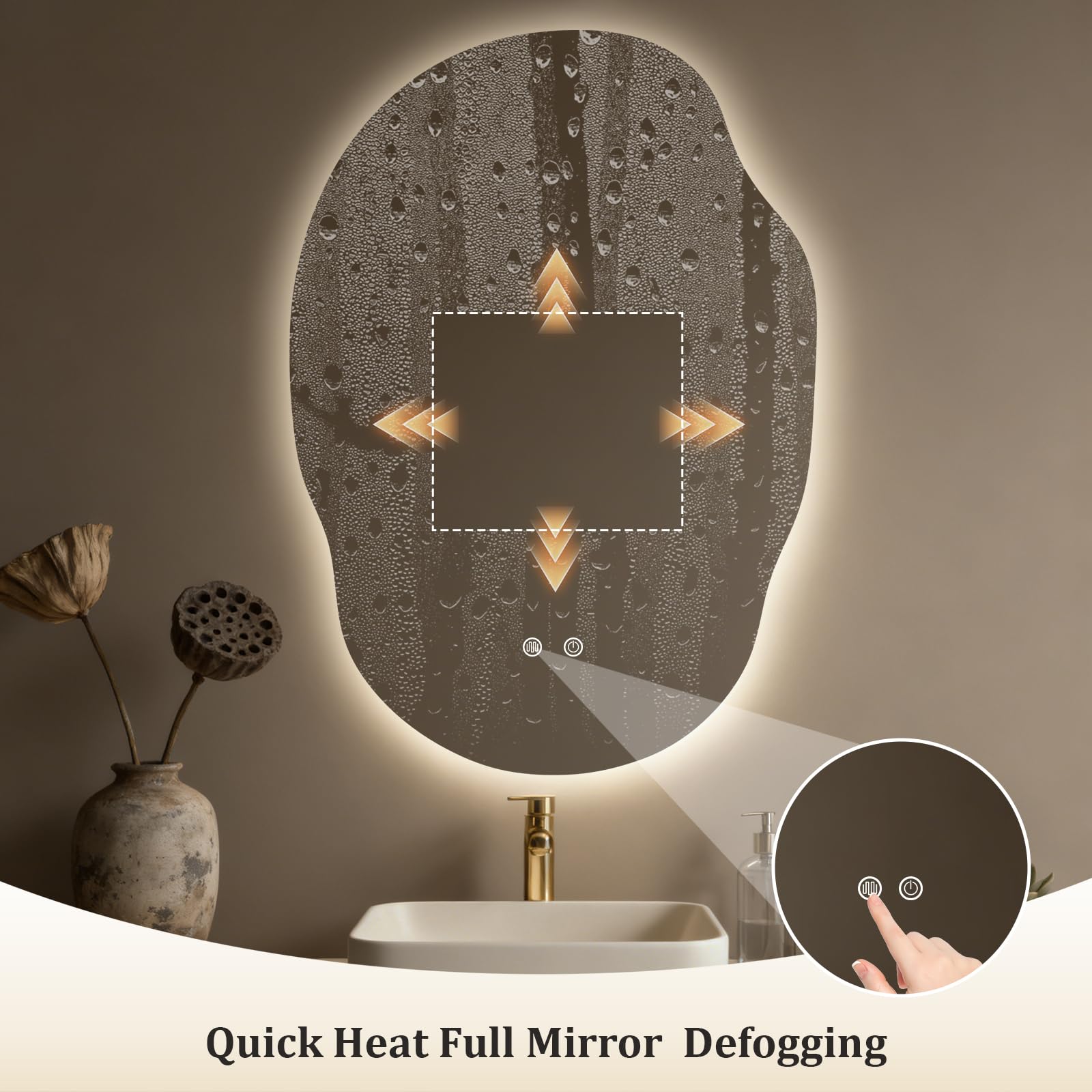 WallBeyond touch sensor detail for easy dimming and color-change benefit
