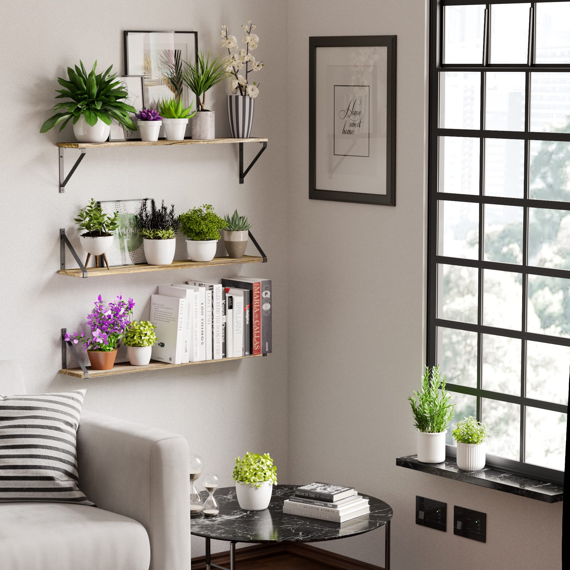 Wallniture Bora holding spice jars and mugs in a kitchen, organizes counter clutter