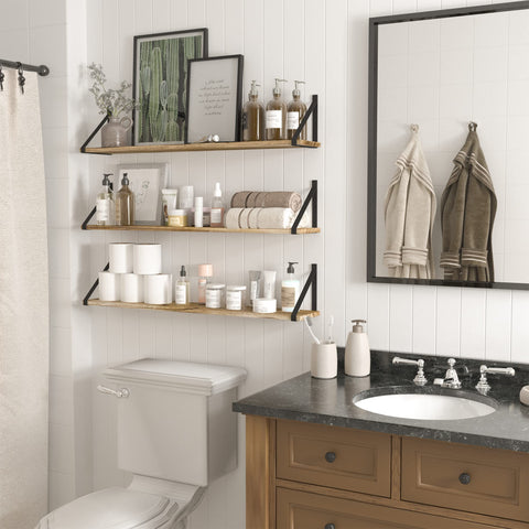 Wallniture Bora mounted with books and frames, demonstrates storage and display benefit