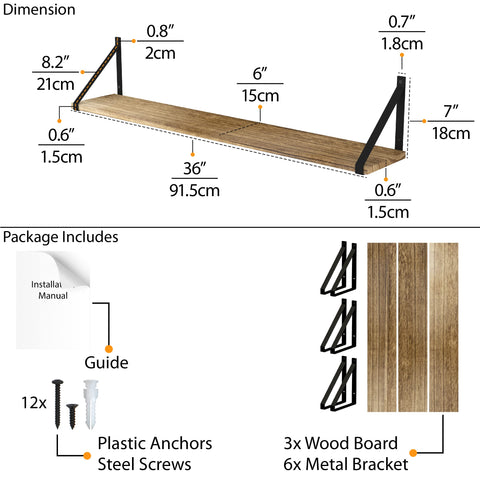 Wallniture Bora side profile showing 0.6 inch thickness, provides slim floating look