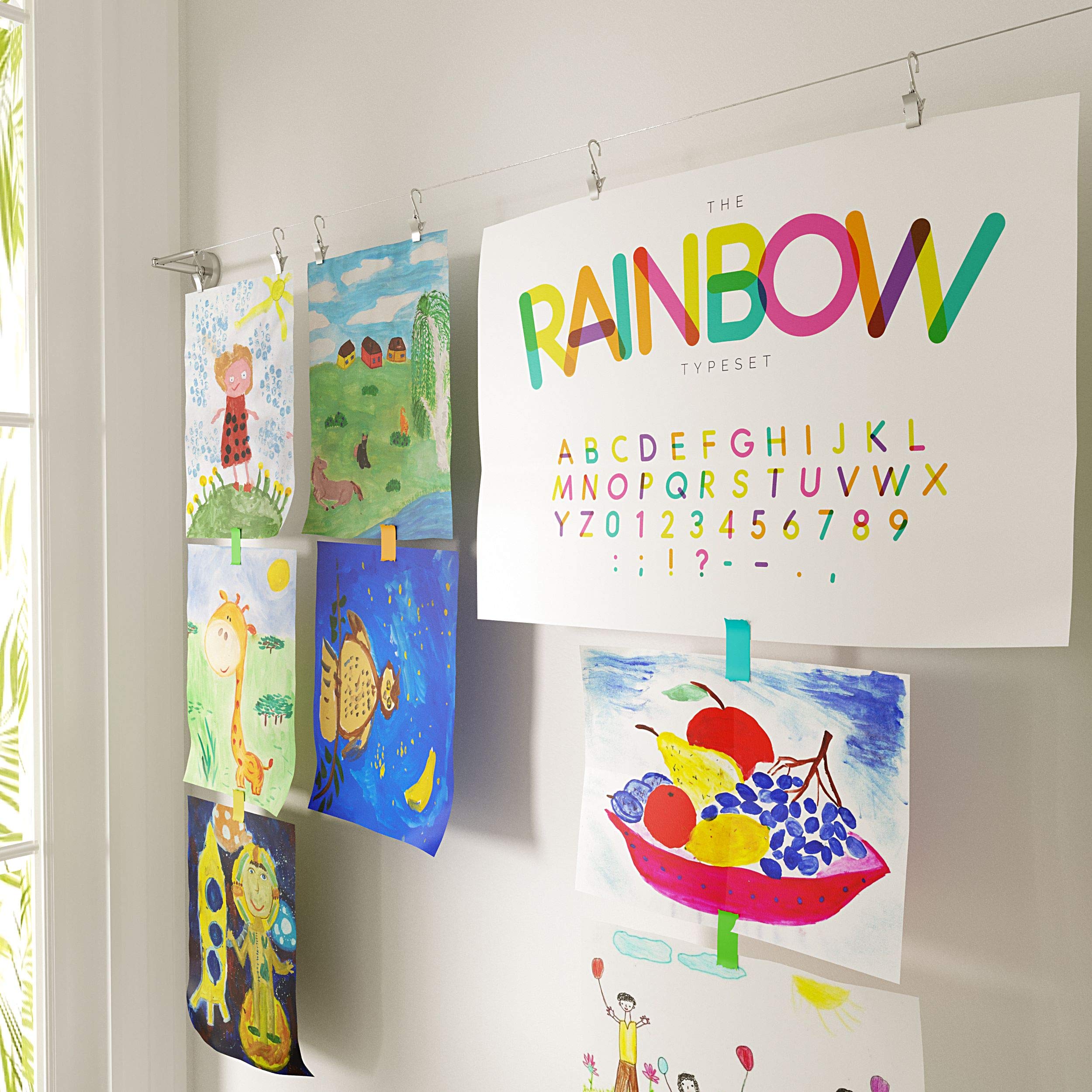 Wallniture long installed wire display showing flexible gallery benefit