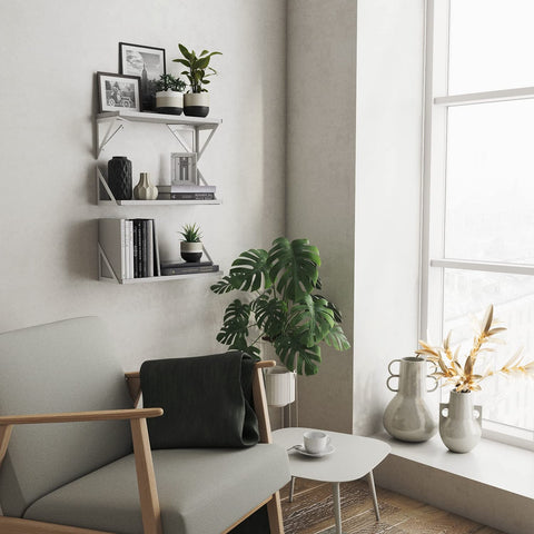Wallniture included hardware layout with brackets and screws for simple installation