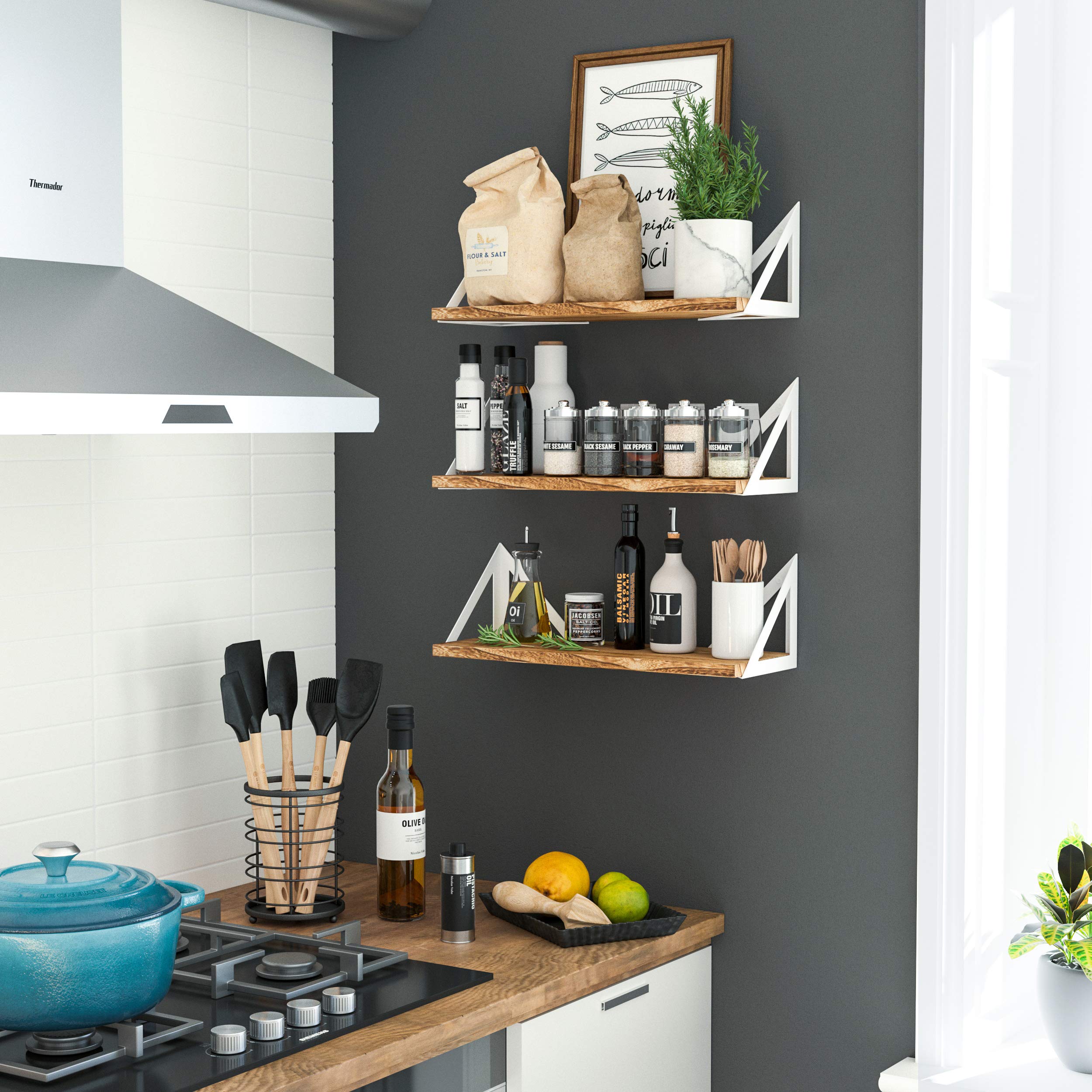 Wallniture packaging and hardware laid out showing easy installation benefit