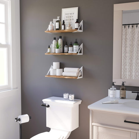 Wallniture shelf next to common objects showing size and scale benefit
