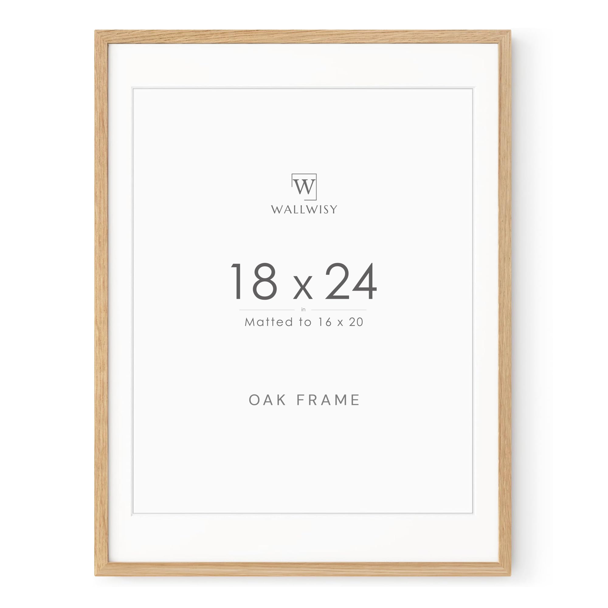 wallwisy solid oak frame front view highlighting natural grain and neutral finish benefit