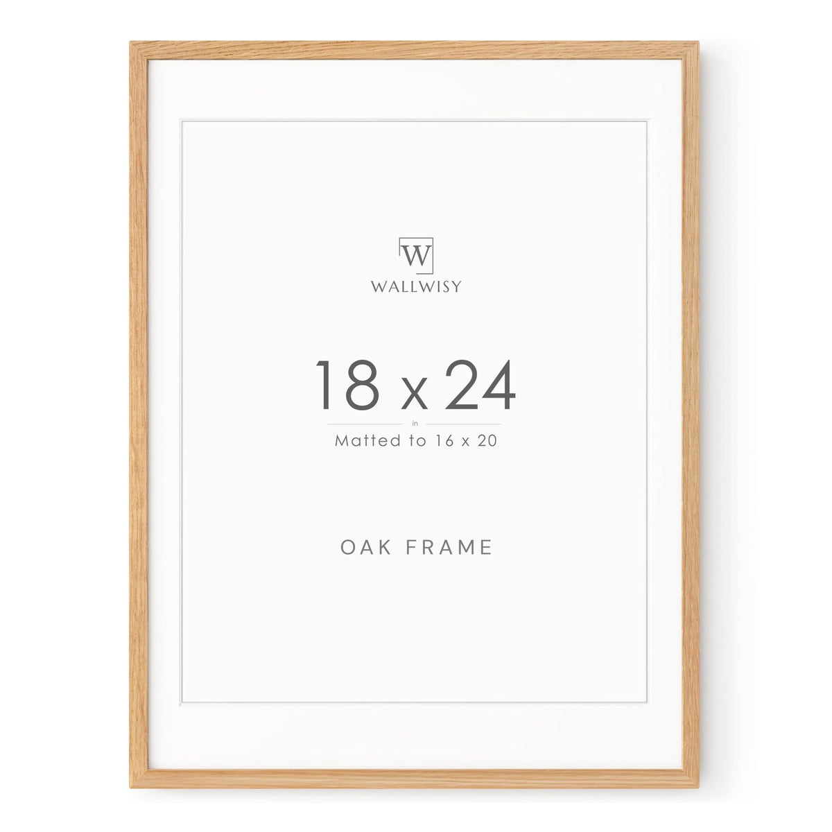 wallwisy solid oak frame front view highlighting natural grain and neutral finish benefit