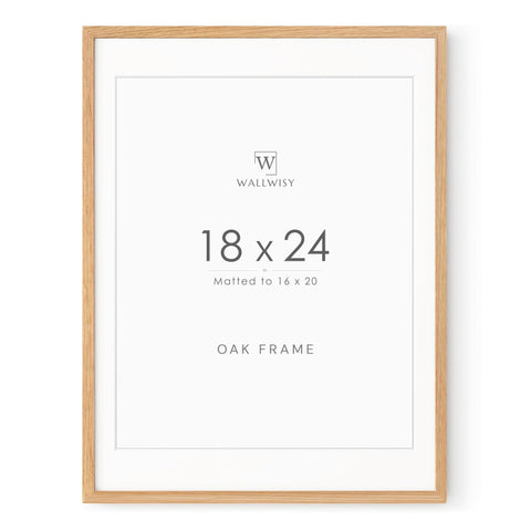 wallwisy solid oak frame front view highlighting natural grain and neutral finish benefit