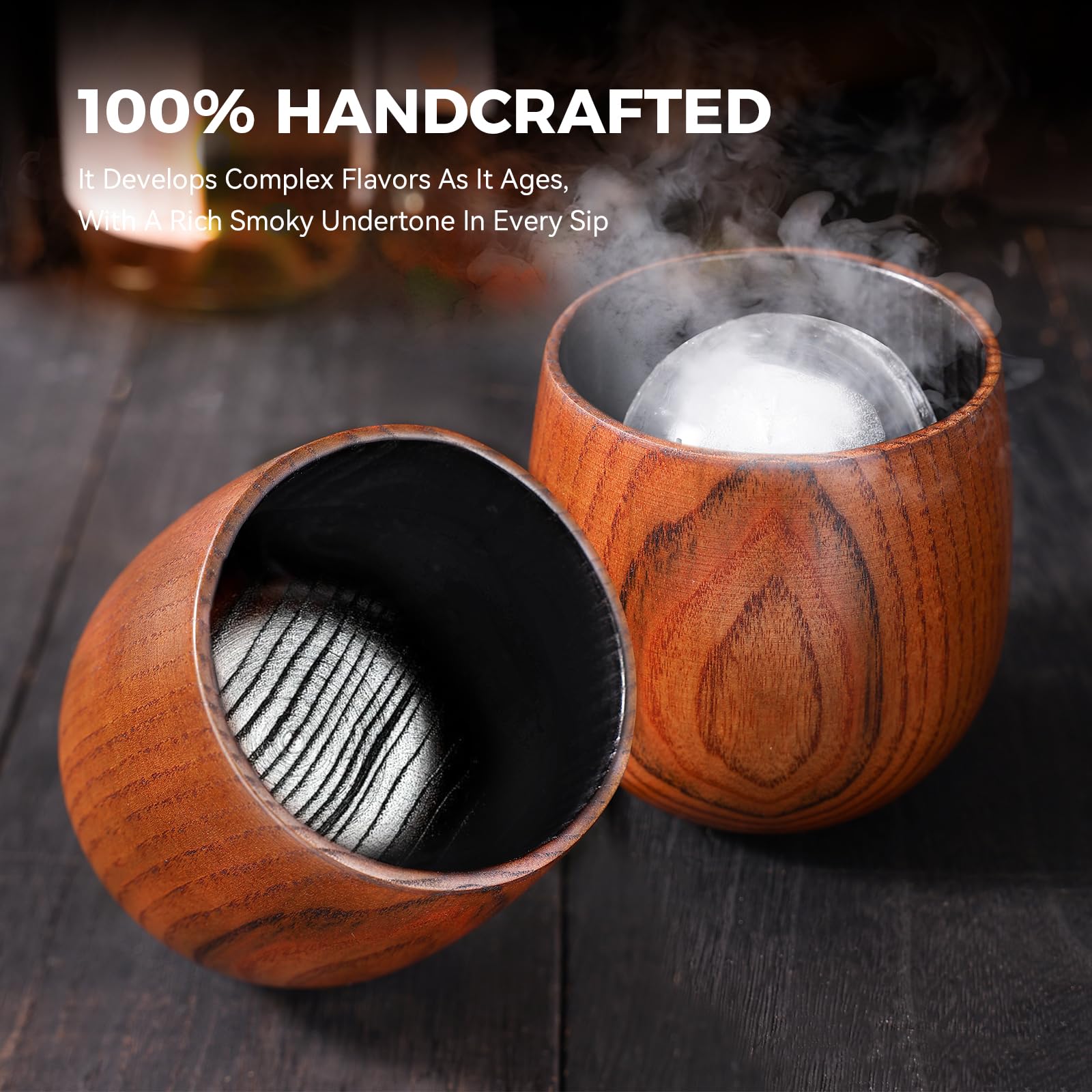 WALNDUX two glasses set on table showcasing rustic style for entertaining