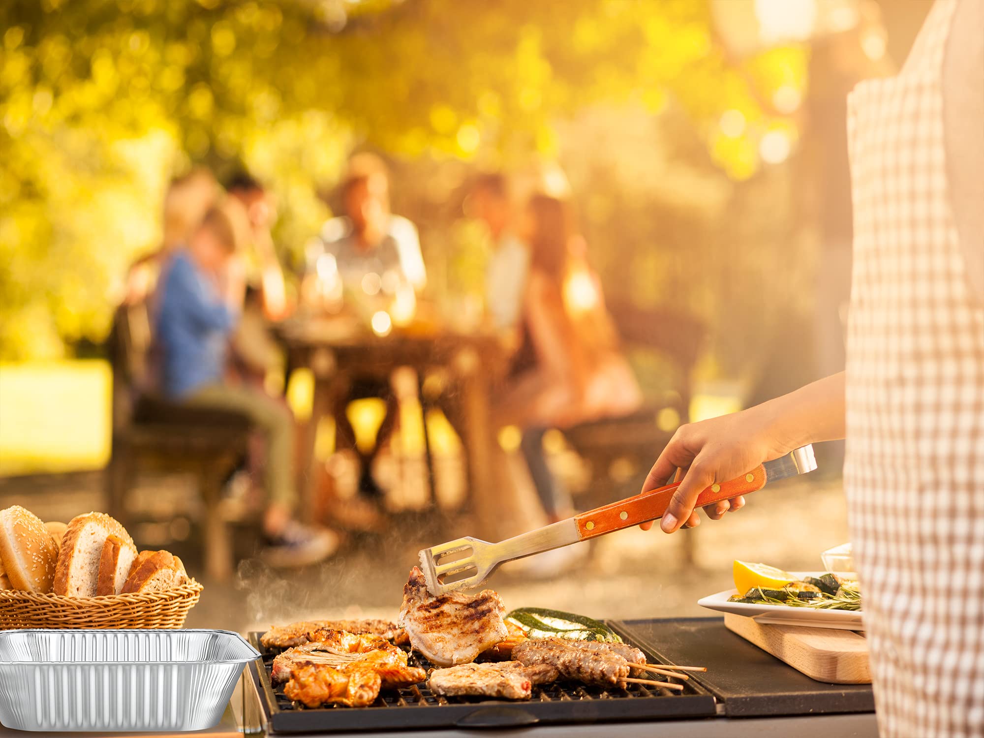 WANBAO pans on catering table illustrating easy transport and professional presentation