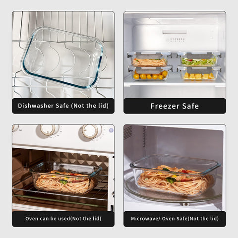 Wancilock glass container in oven indicating oven-safe versatility