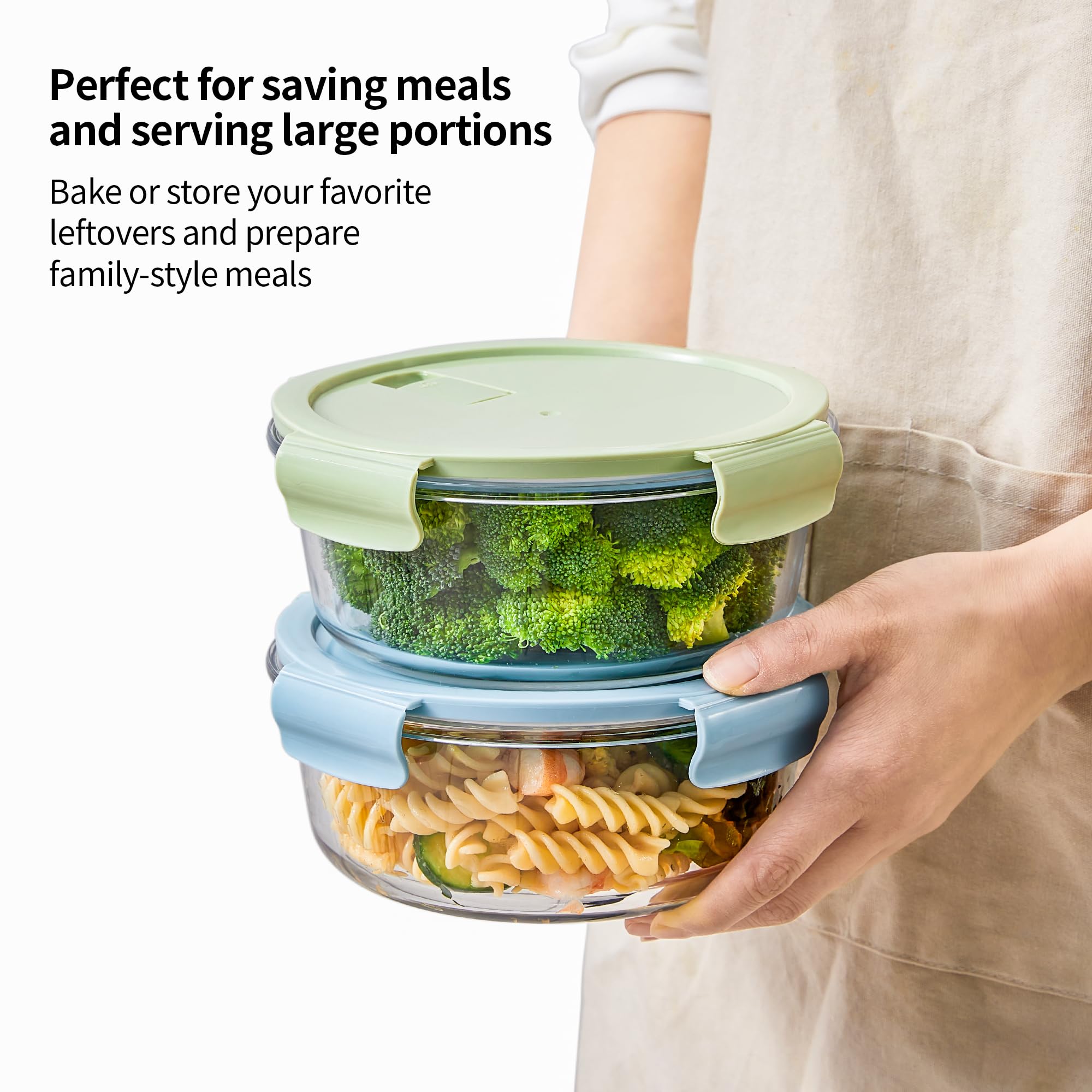 Wancilock size comparison of one 4-cup bowl to a measuring cup showing practical capacity