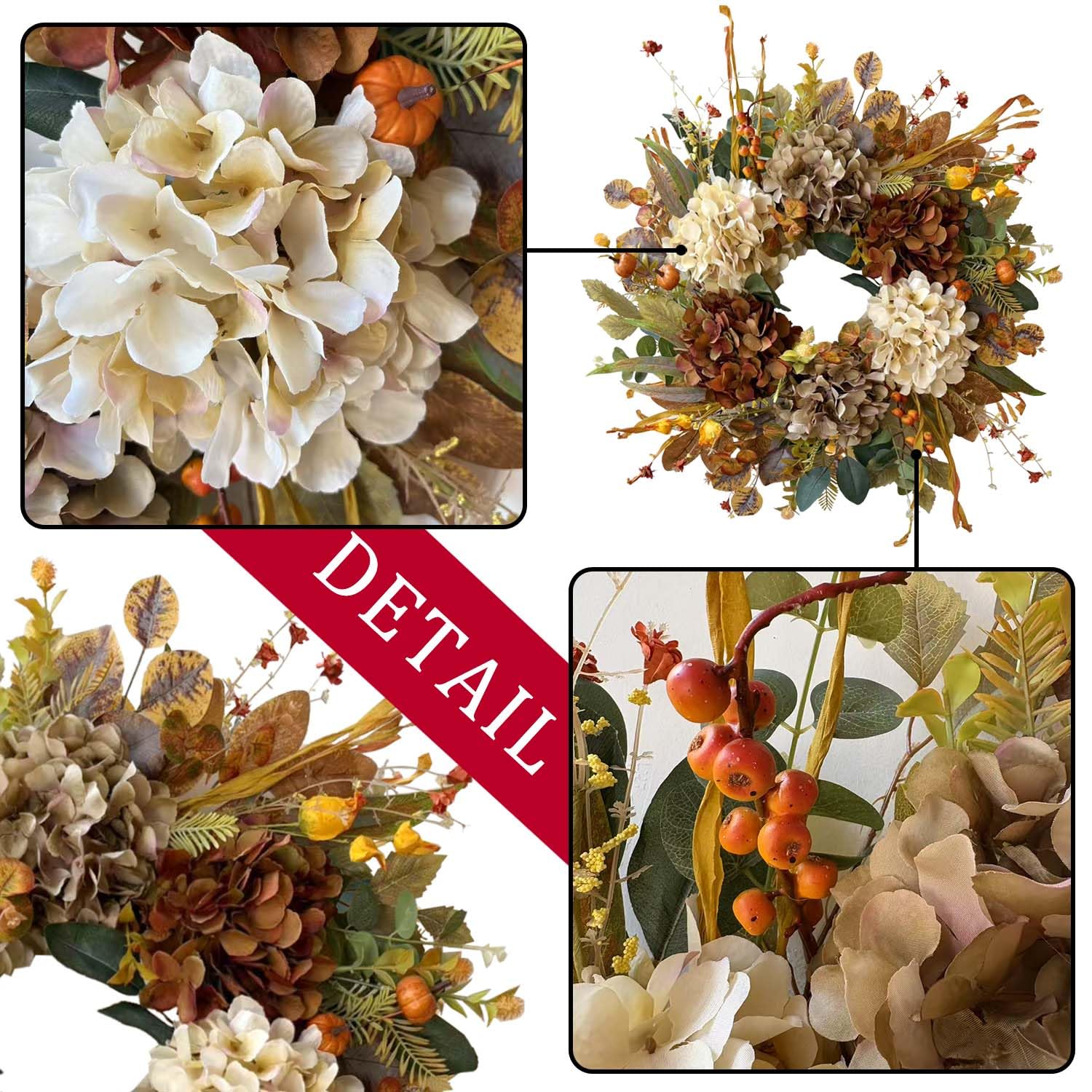 WANNA-CUL mantel styled wreath creating cozy seasonal focal point